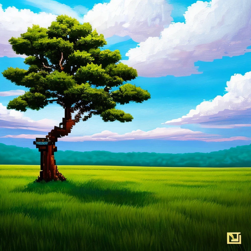 painting of a lone tree in a field with a cloudy sky, pixel art by Michael Sutfin, deviantart, pixel art, beautiful detailed pixel art, detailed pixel artwork, #pixelart, # pixelart, 32-bit pixel art, detailed pixel art, /r/pixelart, pixelart, high quality pixel art, pixel artwork, #pixelart:3, pixel art animation