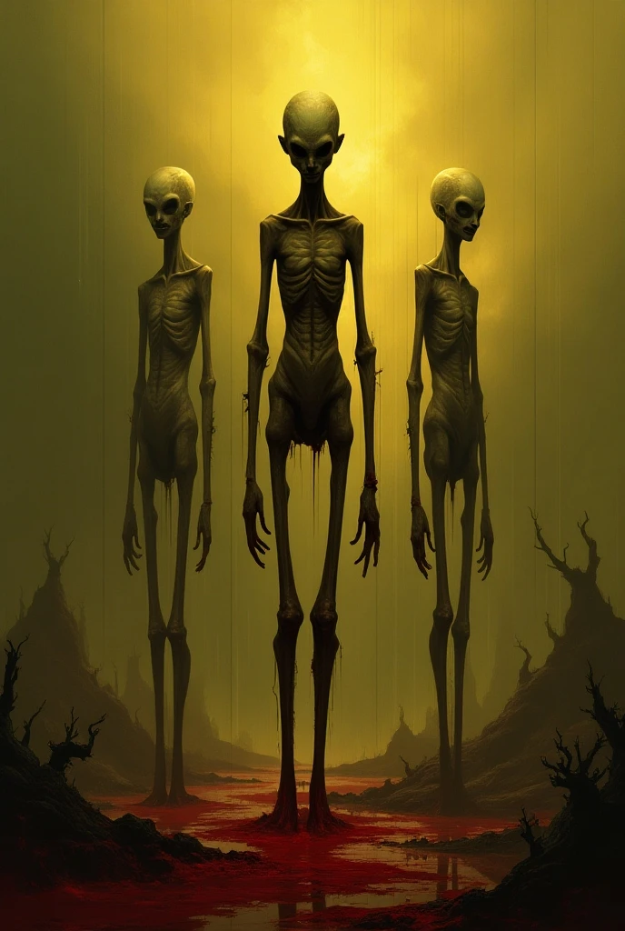 Dried extraterrestrial mummies on display in the museum