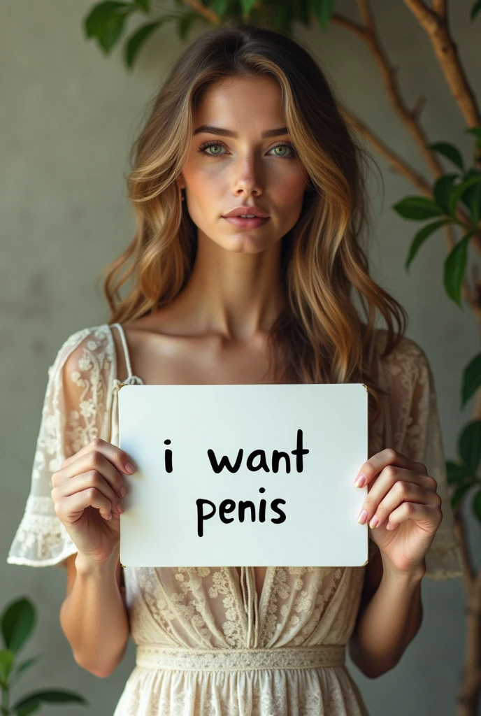 Naked girl with her legs open taking a selfie with her left hand and with her right hand she has a sheet of paper that has Juan written on it