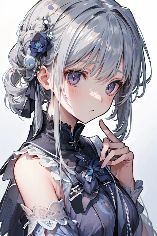 (muste piece), (best quality), very detailed eyes, expressive eyes, perfect face, very detailed face, highly detailed face, beautiful girl, 8K, beautiful girl, white background, delicate and beautiful face and eyes, dark intense shadow,
1 girl, vtuber style, cool girl, hololive, amane kanata, streaked hair, short hair, china dress,chinese clothes, earrings, folding fan, pantyhose, small chest, cropped shoulders, clavicle, one eye close winking, smile, close mouth, body visible through clothes, chest visible through clothes, ass visible through thighs, (full body), looking at viewer, standing, sexy pose,
