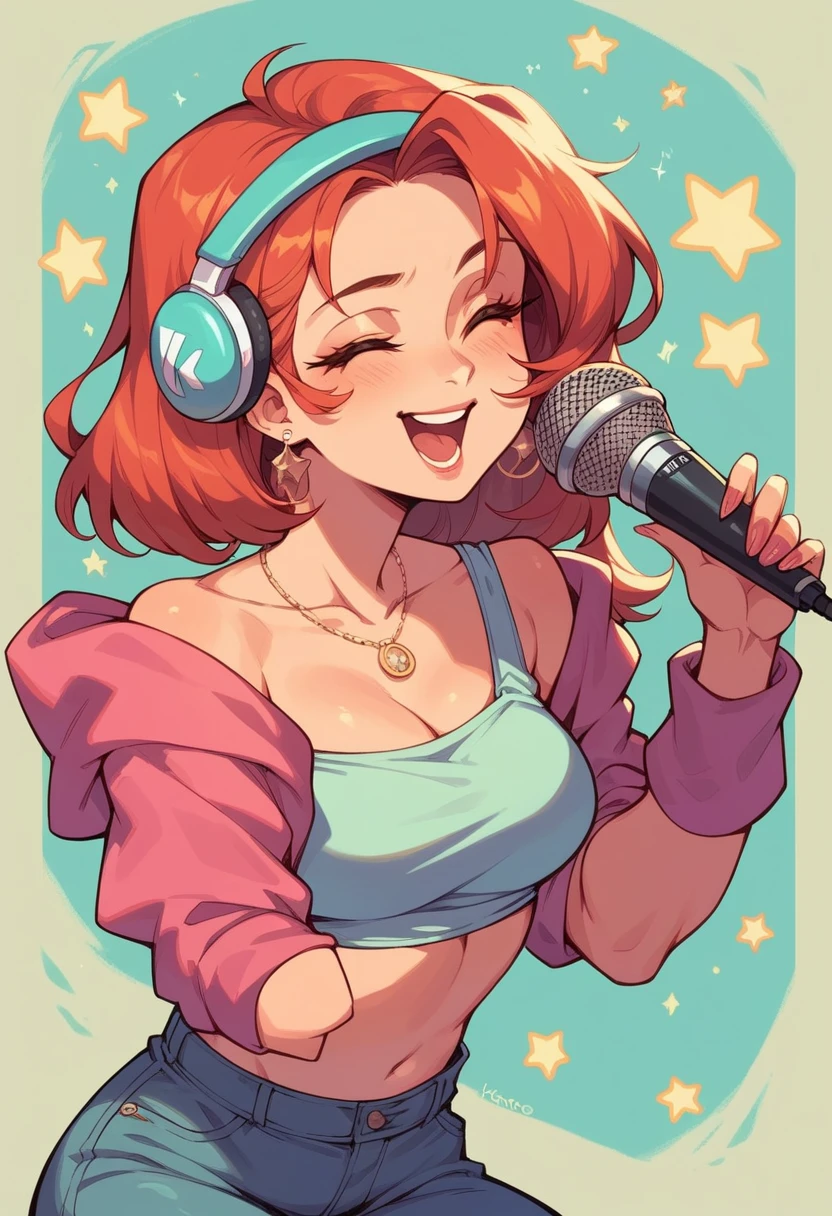 beautiful student, Singing in karaoke alone