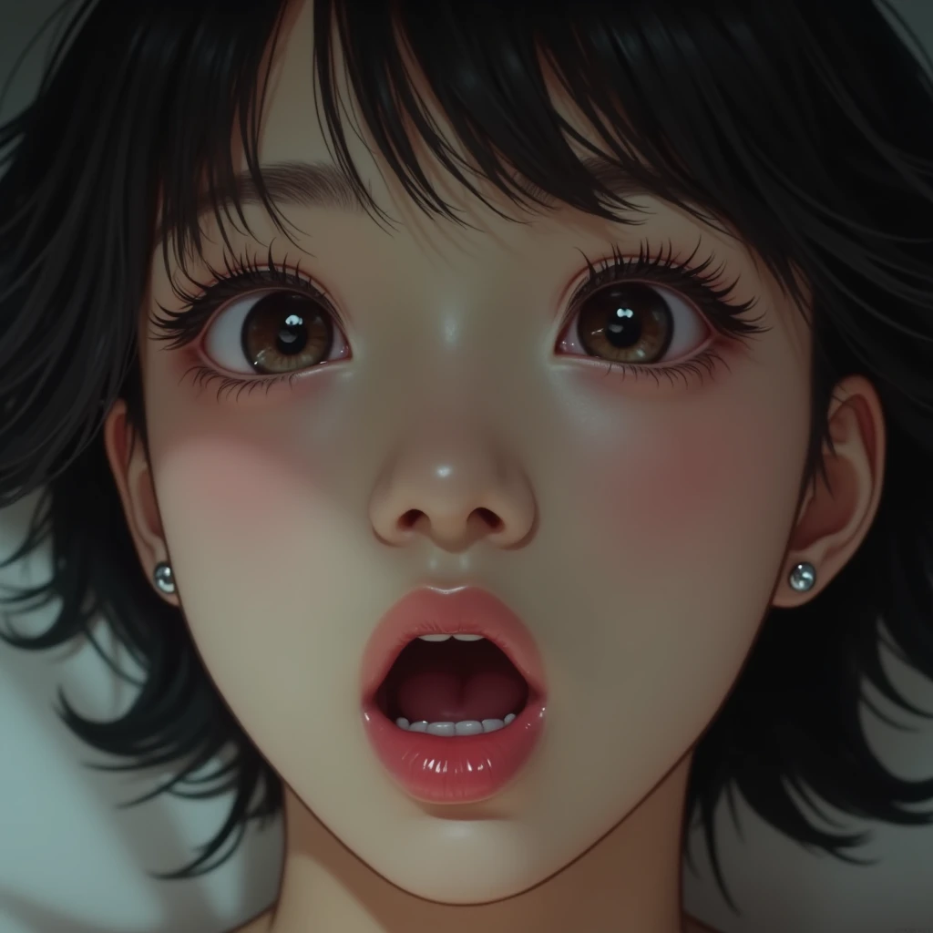 pretty young 8 year old Asian mix white girl playing PC games taking a selfie cute
