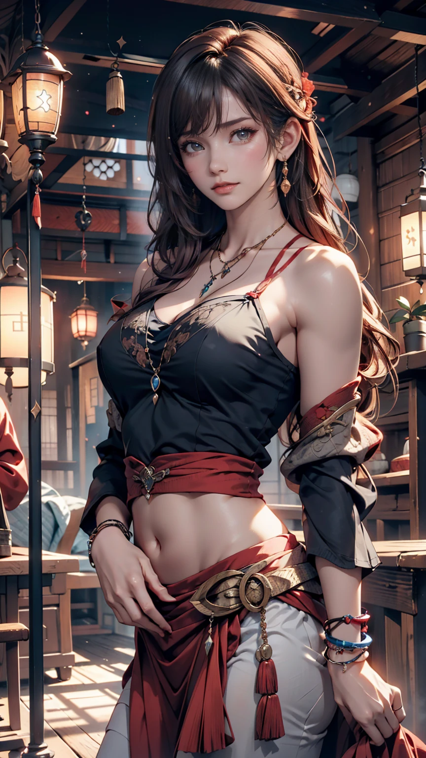 ( masterpiece, best quality, highres:1.3) KenaBridgeofSpirits, red lingerie, 1girl, black hair, blue eyes, cowboy shot, (((red lingerie))), mature face, 27 years old, big breatasterpiece:1.2), (best quality), (ultra detailed), (8k, 4k, intricate), (highly detailed:1.2), (masterpiece),((ultra-detailed)), (highly detailed CG illustration), (best quality:1.2),realistic8K UHD,High definition,High quality texture, red lingerie, (breast:1.5)