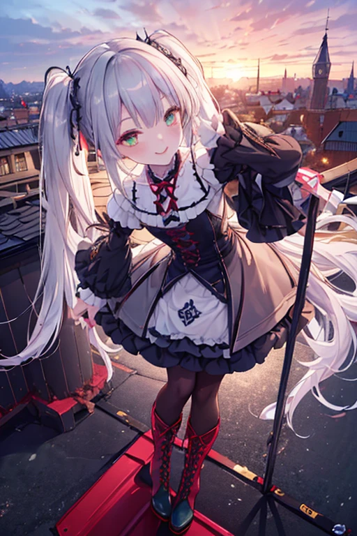 ((Mirimnava))、(A bright smile)、 Twin tails、(Black spats)