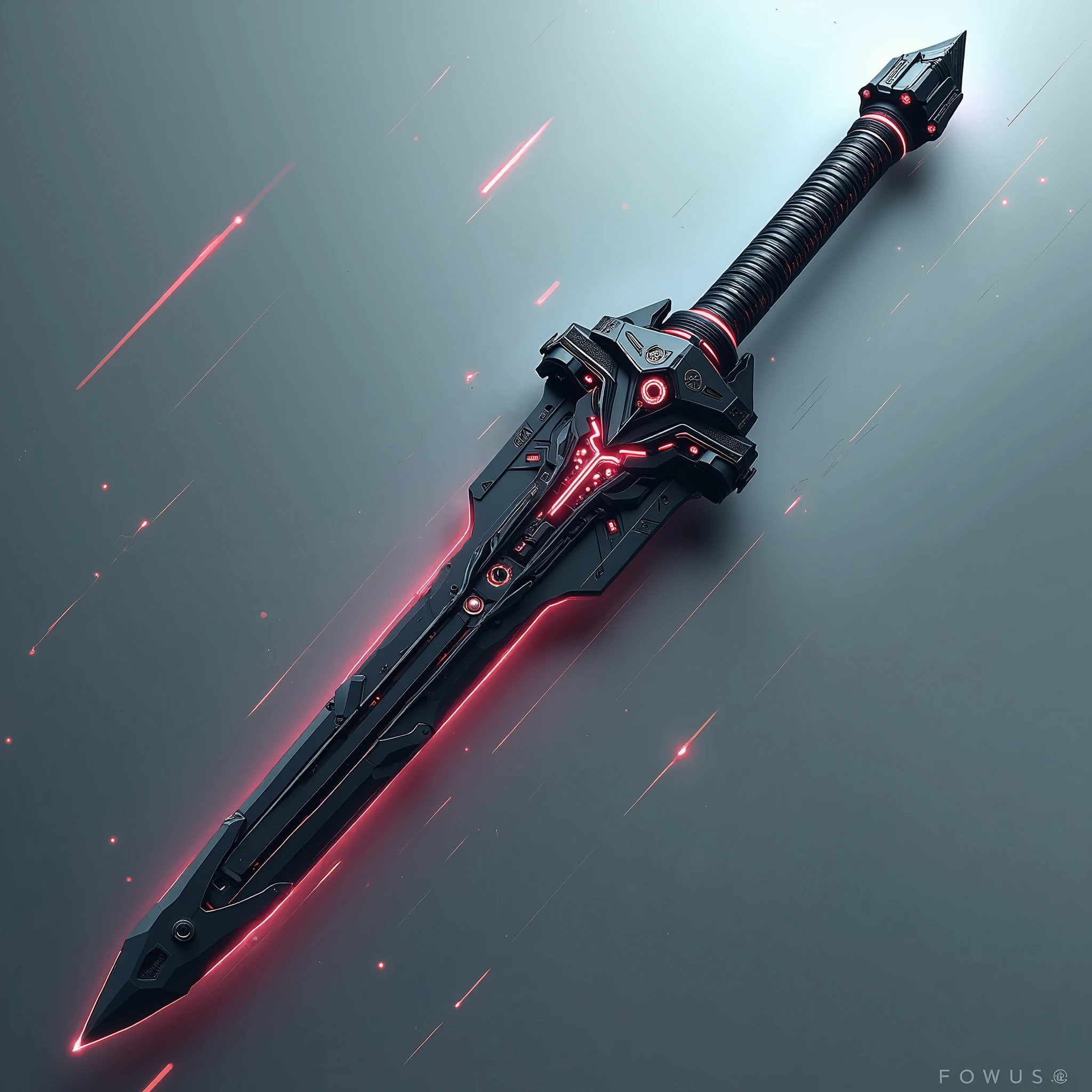 (masterpiece:1.2, best illustration,Super detailed),(Cyberpunk sword design drawing based on black:2.0),(Beam sabre:2.0),(Lightsabre:2.0),(The background is an abstract cyber space :2.0)