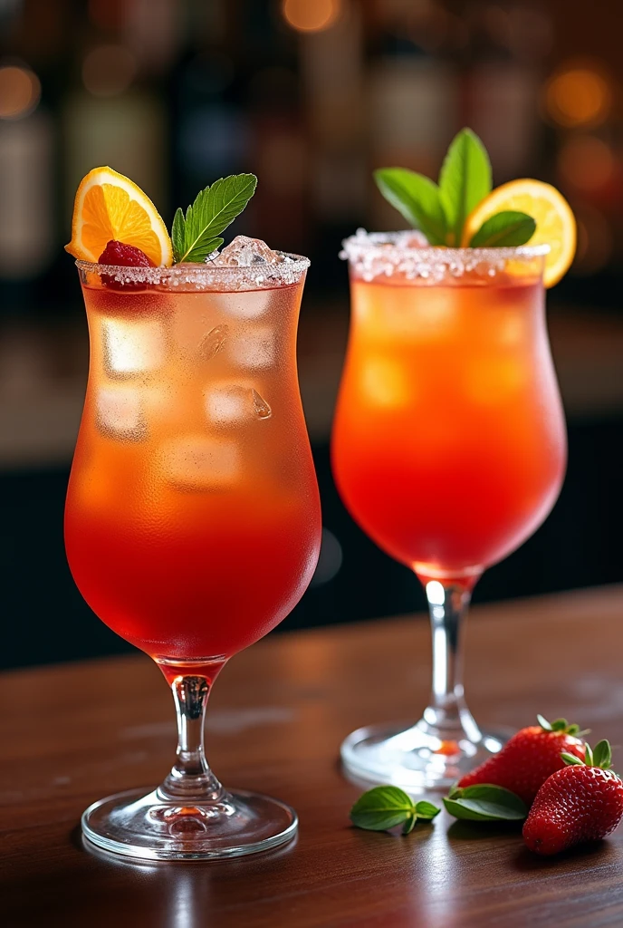 Two beautiful cocktails - SeaArt AI