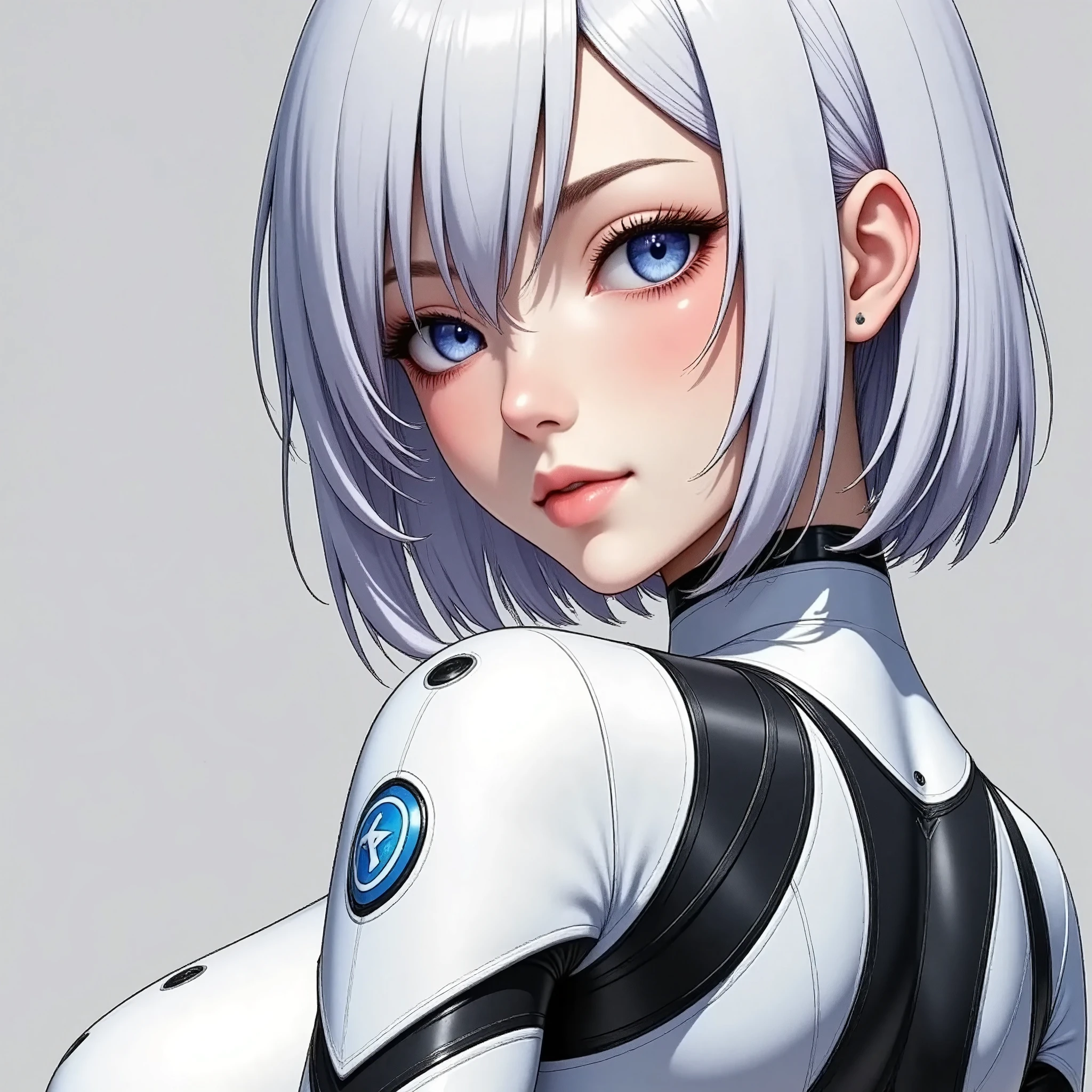 (masterpiece:1.2,Outstanding quality,Milonish, Cinematic Experience,Super detailed), best illustration,8k,wallpaper,( cyberpunk :2.0)(Female android design:2.0),( face up :2.0),( super sexy:2.0),(Beautiful and shining eyes:2.0),( detailed skin texture from fingertip correction:2.0)