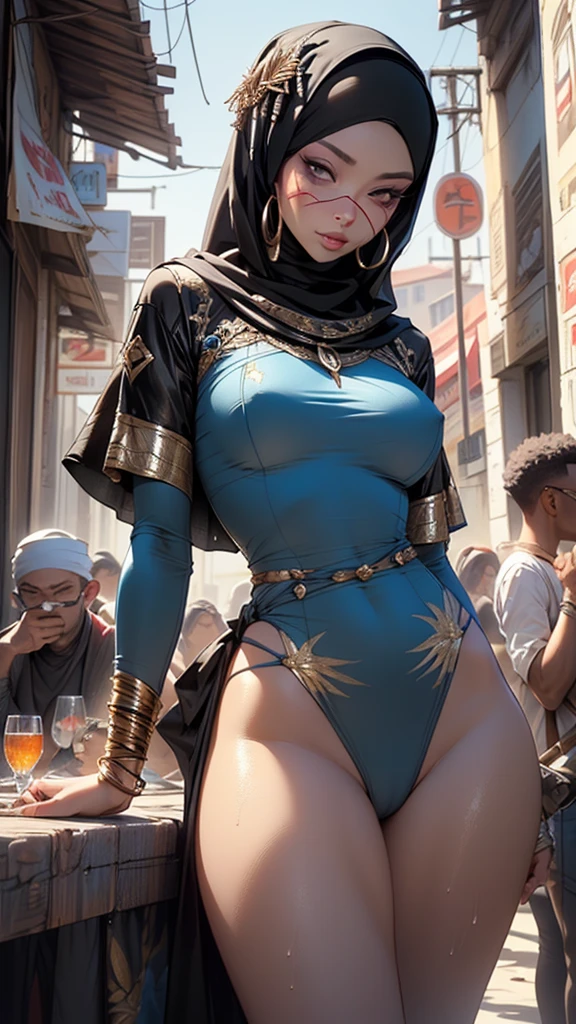 sexy, show tits,hijab style,arabic robe,lingere, show pussy ,arms raised above the head