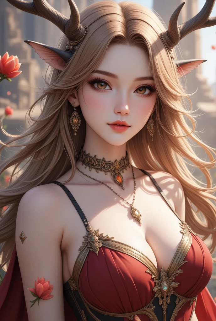 Freyja, the goddess of Norse mythology, the ultimate beauty, beautiful and fantastical background, sacred and mysterious fantasy art, various effects, delicate and dynamic textures, contrasts of light and shadow, 2.5D, digital graphic CG, BREAK ultra detailed, absolutely resolution, best quality