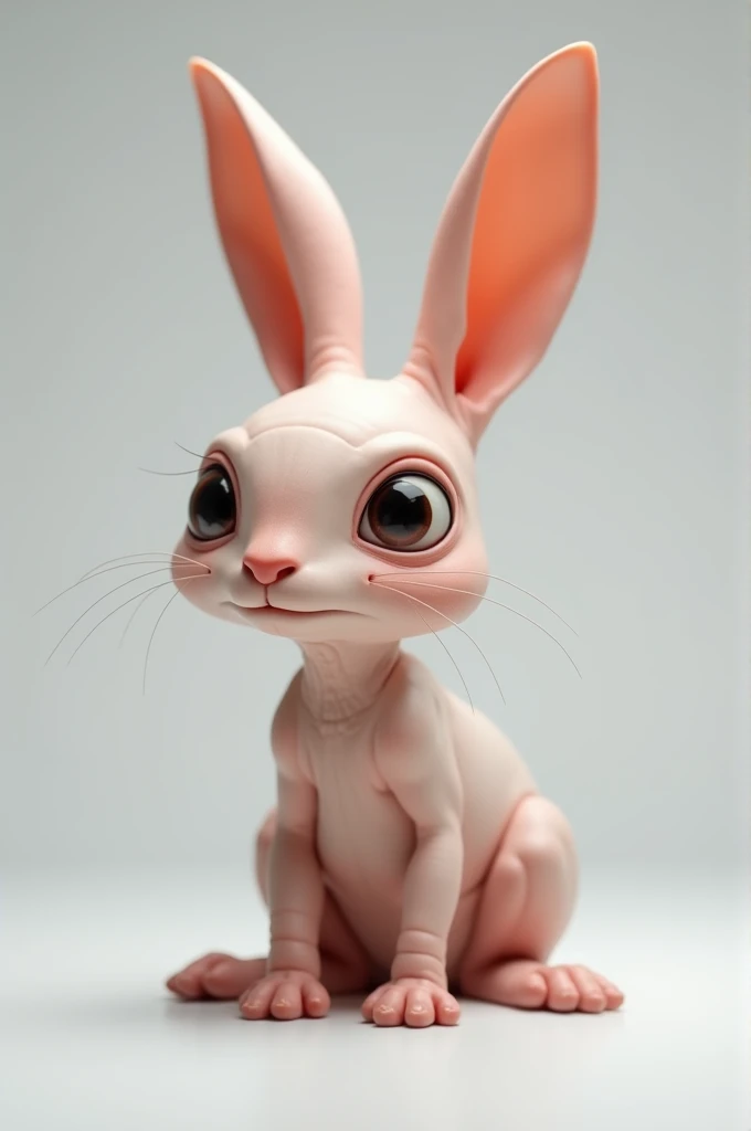 haru, furry female anthro, rabbit girl, kneeling on bed, portrait, tranquil, solo, (body fur:1.2), (chibi, petite:1.1), (best quality), (bedroom background:1.2), medium breasts, soft lighting, (detailed fluffy fur:1.1), looking at viewer, nude, black eyes, closed mouth, <lora:haru-v1-locon:1>