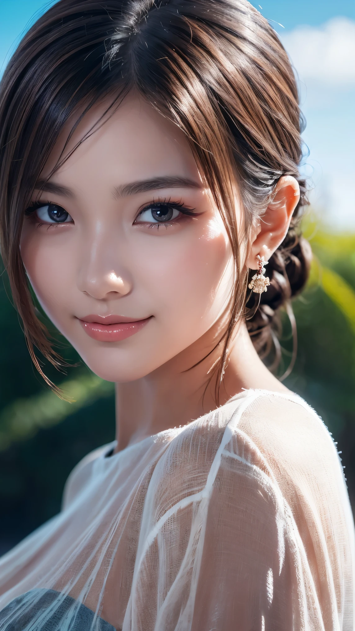 8k uhd,RAW photo,a japanese beauty girl, (real person: 1.3), (highres:1.4),
(detailed: 1.5),(realistic:1.7),
masterwork,RAW photo,art portrait photography,real person,RAW photograph,ultra high res,photorealistic,best quality,(high detailed skin,skin details),visible pores,shiny skin,masterpiece,incredibly_absurdres,finely detail,colorized, an extremely delicate and beautiful,extremely detailed 8K
wallpaper,8k high quality,film grain,DSLR,beautiful girl with beautiful details, (looking at viewer),professional photography lighting,extremely detailed eyes and face, eyes with beautiful details,analog style,please pay close attention to the details,blush,cute and playful,adorable,thin bangs,mole, (splendid and colorful:1.1),straightteeth,smile,bikini,cowboy shot