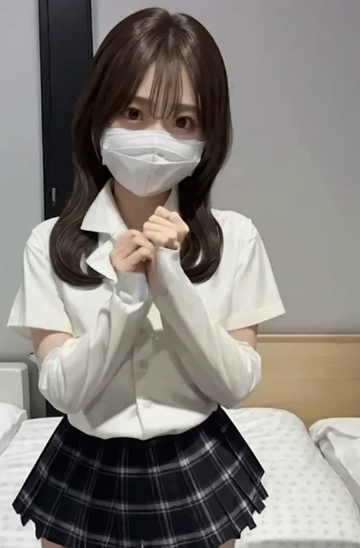 Gravure idol pose Hotel bed high resolution Not too small bust Skirts should be shortened Beautiful legs Height: 153cm