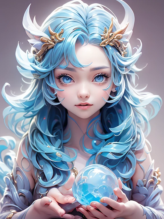 (Maximalism:1.5)
(Zentangle:1.5))
Woman, solo, light blue hair, water generating magic user, legendary wizard, high image quality, craftsmanship, bubble shower,