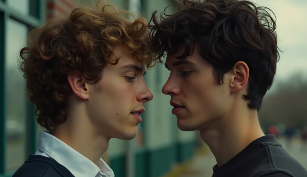 Tom Holland kissing Shawn Mendes