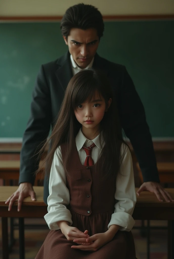 Japanese high school girl strangles boy