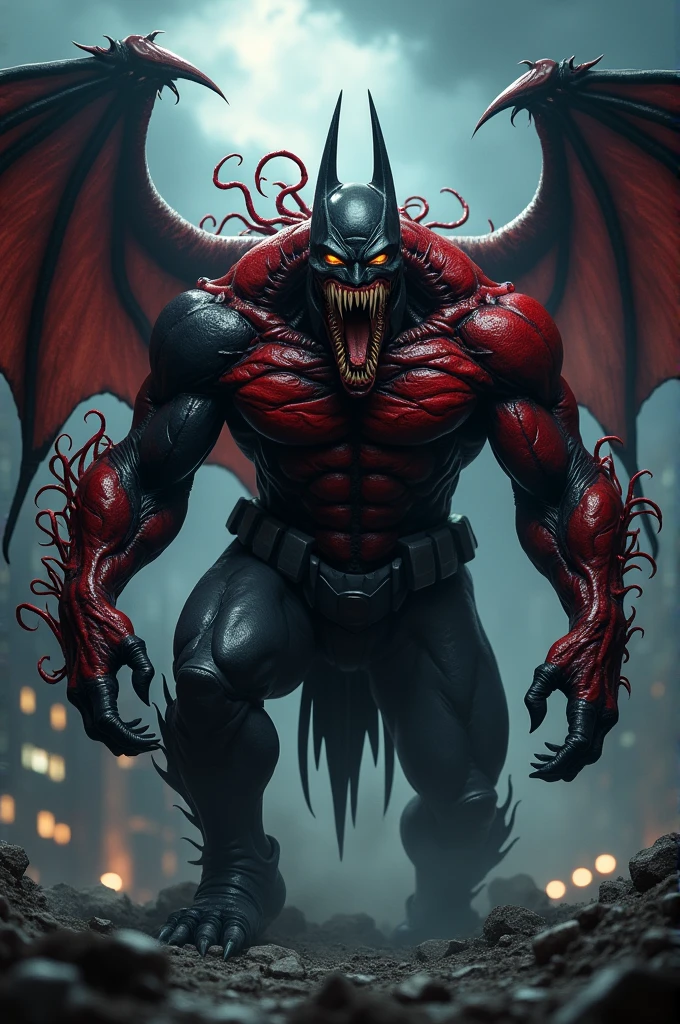 A young boy with devil-like wings is wearing a hero suit,Mouth wide open with expression of pain,Sweating and drooling profusely,Semen dripping from his huge erect penis,A strong, well-trained body like a bodybuilder,A large amount of ,Orgy,self-sucking,Masturbation,Hero Suit,Crying face,Devil Body,Biggest muscles、Across the muscle,Face facing up,rape,dorsal position,The people around you are possessed by Venom,Detailed Images,slam one&#39;s hips violently