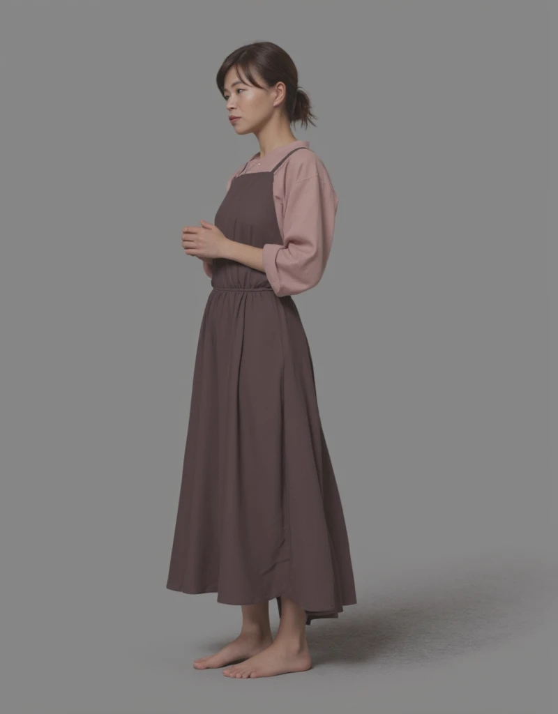 (((best quality))),(((ultra detailed))),(((masterpiece))),illustration, 1girl,female butcher,solo,slim,thin,small breasts,flat chest,(apron covered in greasy stains:1.3), plainradiant face, hint of smile,slender legs,boots,standing,arms behind back,full body, gentle and innocent nature,spacious warehouse, (The room was full filled with fresh meat:1.5), stark white walls, contrasting red and pink hues, Calm and composure, sense of warmth and humanity, natural lighting, sunlight, silhouette, delicate frame, graceful posture, unique and intriguing moment, resilience and adaptability of the human spirit,indoor,((9upper body,from front))