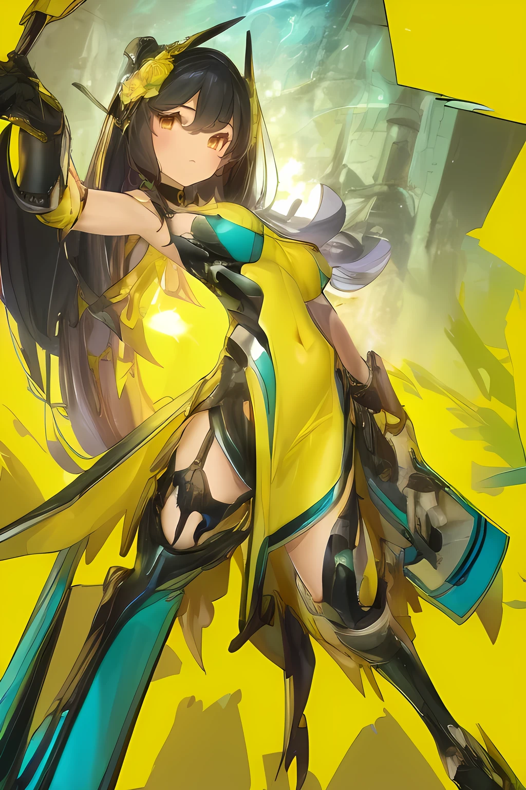 ultra-detailed, Explicit, Beautiful body, Beautiful Nose, Beautiful character design, perfect eyes, perfect face, ultra highres, 4K, beautiful legs, perfect legs, perfect anatomy, Nice hands, Perfect hand, Masterpiece, Best Quality, Highly detailed, illustration, absurdres, street fighter, doll suit, shadaloo doll, dollsuit, girls, multiple girls, expressionless, blank eyes, looking at viewer, red gloves, emotionless, black latex, corrution, mind control, female combatant, full body, hypnotized, unhappy trance, full body suit, ribbed bodysuit, both arms at side, obey, perfect female body, extremely glossy latex, hypnosis, hypnoLora, empty eyes, Mind control device, poses, submissive_pose, Slave, hat, necktie, stand up straight, standing, standing at attention, hat, necktie, belt, latex, ribbed bodysuit, thighhighs, garter belt, Fighting Stance, military, thigh boots, Black hair, twin tails, very long hair, yellow eyes, Ohime the Manifested Mikanko, yu-Gi-Oh!