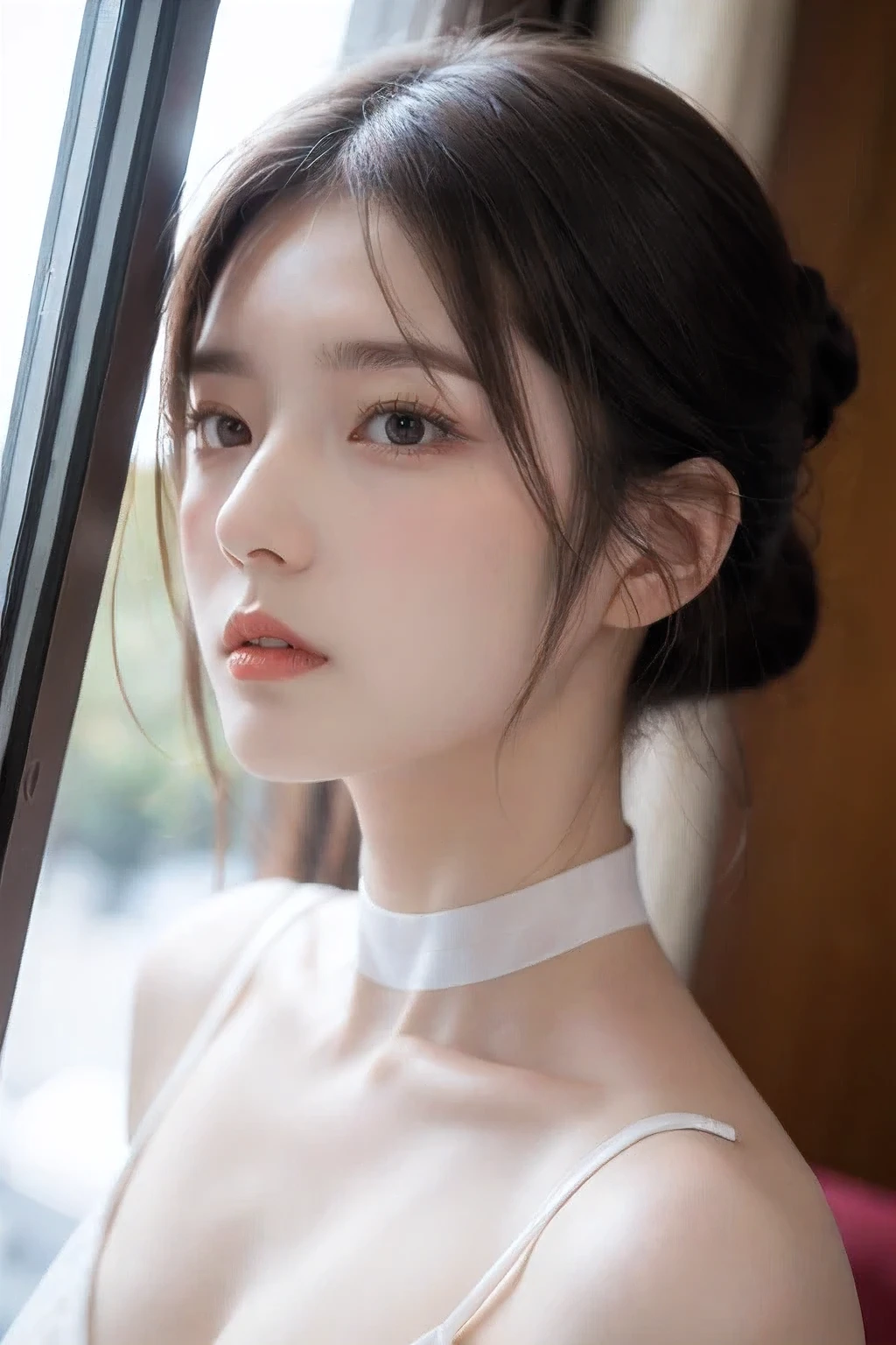8K, Ultra-high resolution, Highest quality, masterpiece, 三分割法によるphotograph,Surreal, photograph, 1 Girl, (:1.3), pretty girl, Cute face, Beautiful eyes in every detail, 細かくdetailedに,masterpiece,One Girl:1.2, Japan Female Announcer,whole body,from above,furious,Black Hair,Bob with bangs,Cyber city in sci-fi world,((Cyber Church)), (((Future Bridal Attire))), Pencil Skirt、Clothing with slits, skinny,Girl alone,Beautiful leg line beauty,Realistic Skin, Perfect and beautiful face ,完璧でCute face, Skin with attention to detail, Perfect limbs、Narrow waist、Thin legs),Looking at the audience、beauty,Long neck、(((Ideal body type))),A cup small breasts :2,Portraiture:2,Perfect Anatomy,鮮明なdetailed,detailed,Surreal,Light and shadow,darkness