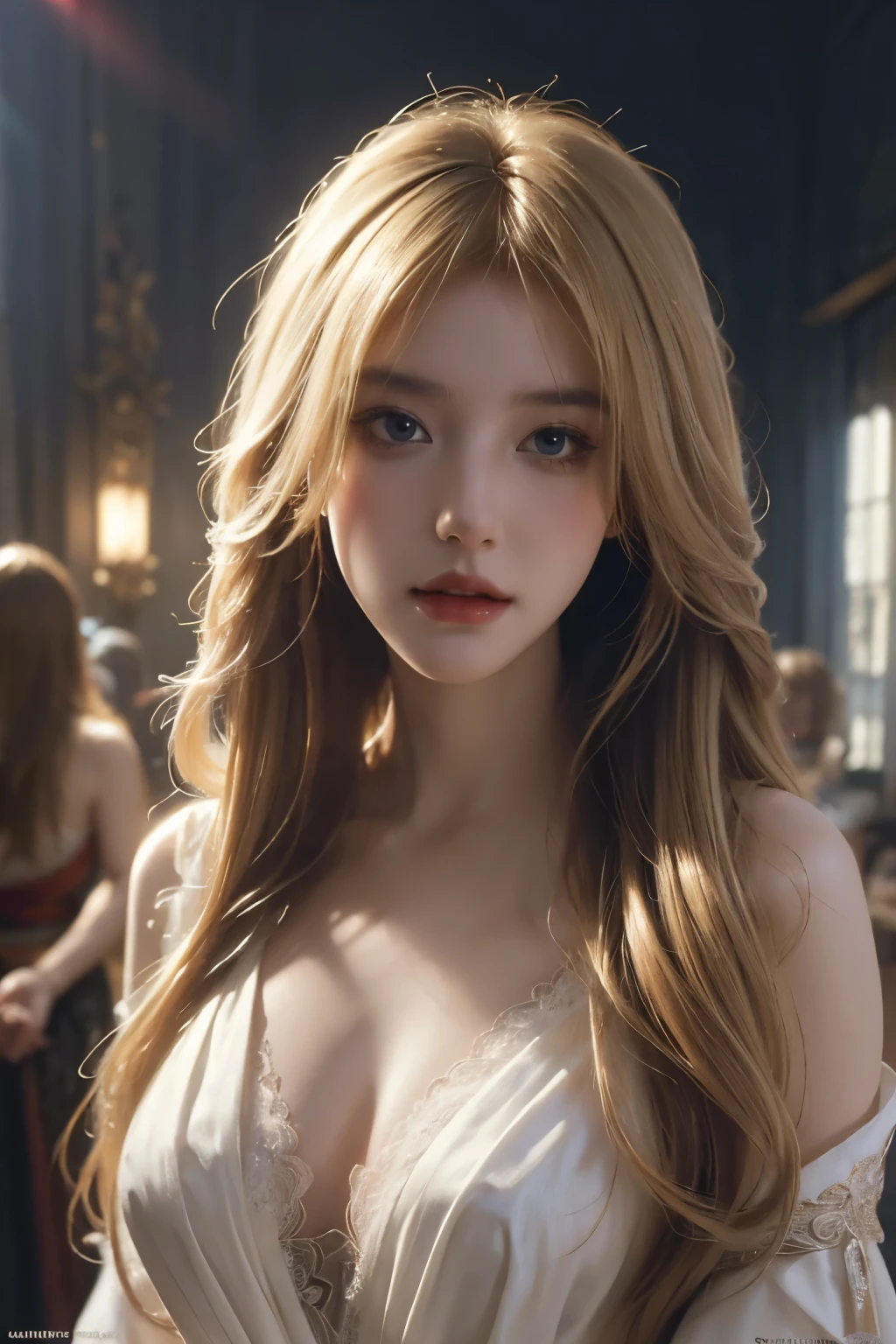 (chef-d&#39;ouvrages d&#39;art), (best quality), (photorealistic:1.3), 8K, detailed skin texture, detailed fabric texture, beautiful detailed face, intricate details, Ultra detailed, Ambre entendue, full naked (corps pleine longueur:1.2)