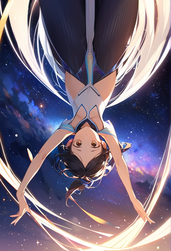 {{{{amazing quality, great quality, high quality, very aesthetic, aesthetic, best quality}}}},
realistic, photo, shadow, Three-dimensional, absurdres, Digital art,
{{{{Magical girl}}}}, beautiful girl, one girl,
black hair, long straight hair, hair, trimmed hair, shiny hair, blunt bangs, short sideburns,
brown eyes, tareme,
{{{flat chest}}}, {{small breasts}}, {{{detailed body}}}, slim thighs, thin thighs,
ribbon trim, red bow tie, heart brooch, white headband, white circlet,
both shoulders expose, covered navel,
{{magic circle}},
Completely nude, glowing from the neck down, white glowing body, white glowing arms, white glowing legs, both arms outstretched, transformation scene, transformation pose, smile, some bands of light with runes written on it revolves around the girl, Datchi anguru, fusion of magic and luminous, beautiful detailed luminous,