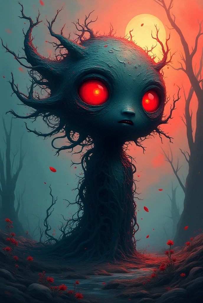 <lyco:p1ld31:0.9> p1ld3 style forest with flying eye