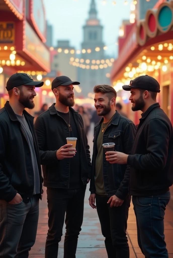 hipster men at a bar posing for a picture <lora:people_count_slider_v1:3.8>