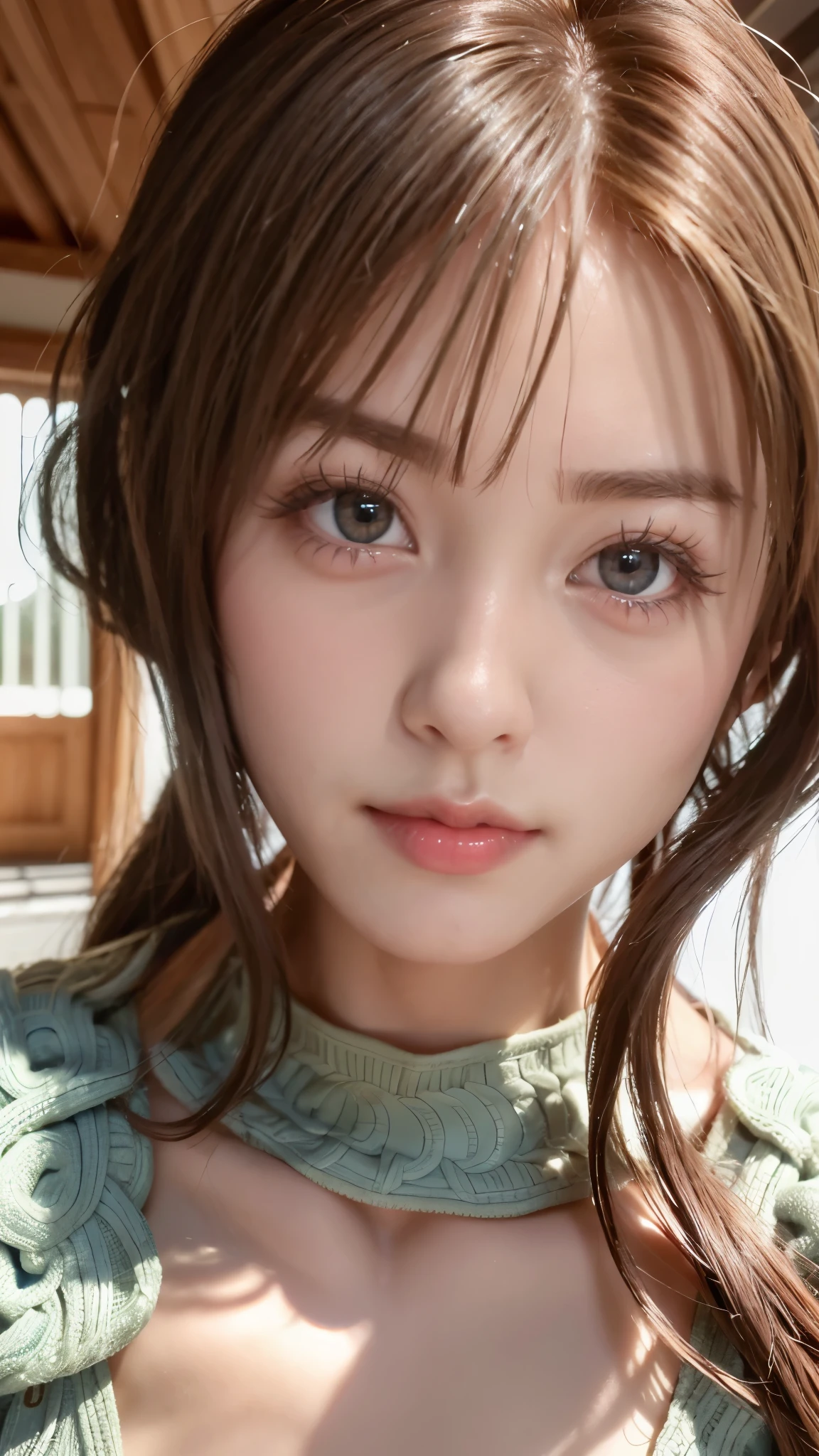 1girl ,Hinata Hyuga ,anime from realistic , quality detail , beutiful eyes , face hair ,perffect detail , realive detail , realism detail ,photrait , high reslusition detail, pink liptic ,cute girl 18 ,school