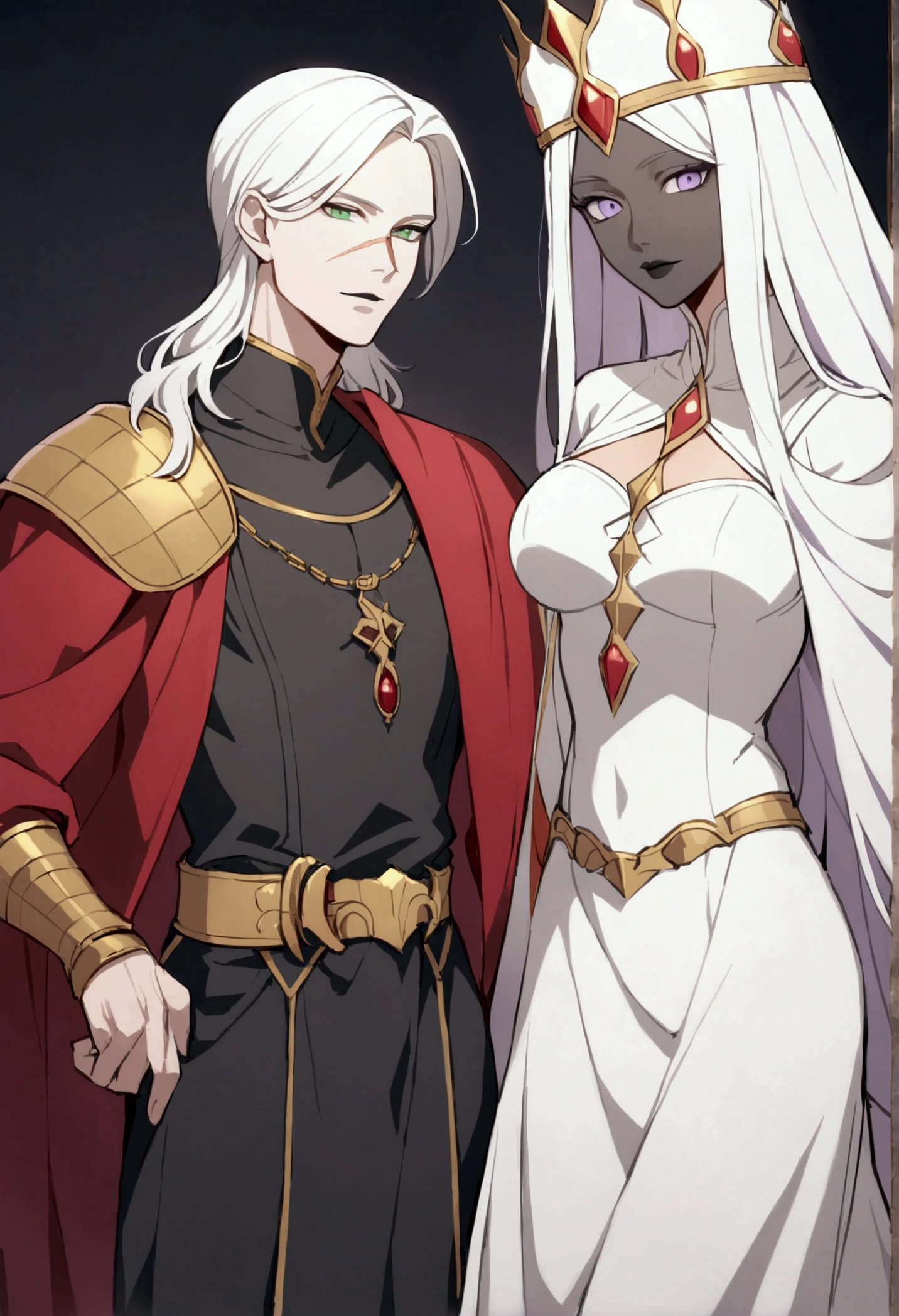a woman with elements of sanguah from wuntherin wave and esdeath from akgame ga kill, with an outfit that mixes Persian elements, Victorian , Greek and some characteristic elements of the character, dancing in the forest in the middle of a full moon night, silver hair with crimson tips, amber eyes,