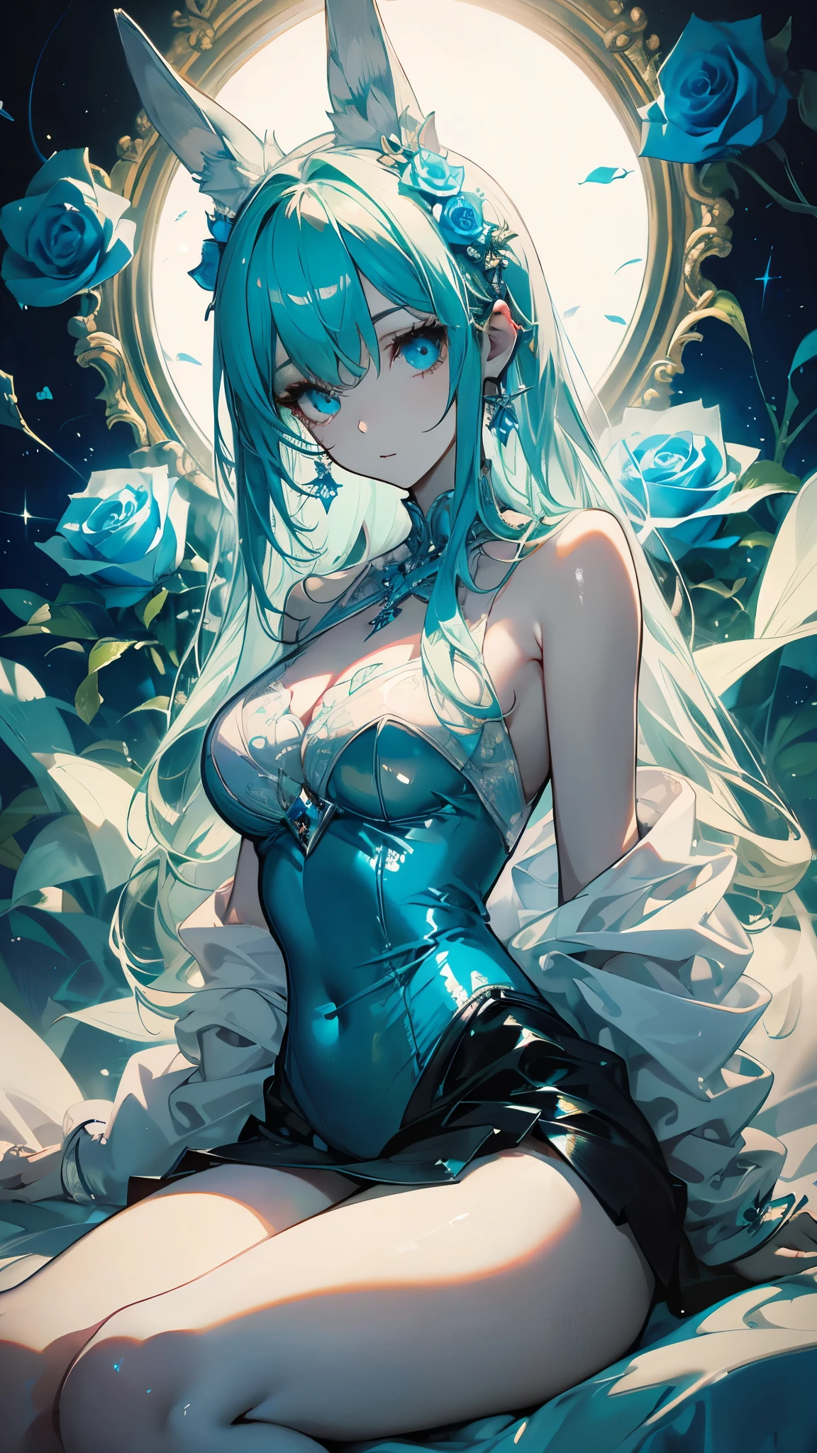 ((highest quality)), ((masterpiece)),(detailed),High resolution,Sharp focus,Perfect Face,{best illustration},
(非常にdetailed CG unity 8k wallpaper),(((Vibrant colors))),Official Art,granblue fantasy,
((detailedなボディ)),(detailedな顔)), cute,Lewd,erotic,Bold,Camel Toe,
very shiny 肌,Shiny body,plastic glitter 肌,exaggerated shiny 肌,illuminated skin,
Big Breasts,glamorous,Tight waist,Long legs,curve,Cleavage,erotic,Bold,Revealing clothing,show 肌,
(Realistic eyes, Natural skin texture, Realistic facial details),Europa,, Blonde,Blue Eyes,Beauty,
Tiara with flowers and veil,
(Flying debris, 超High resolution),(((Light blue and white theme))),Wear an iridescent aura,Invisible Light, Amazing shine, Sky blue glow, The colors of another world,
Bright colors, Ghostly Effects,Surreal Landscape,
White Mini Dress,White boots,Dark blue skirt-style cloak,Gold Jewelry,
((close up head)), (from above), Put your hand on your cheek, Open your mouth,Shy laugh, dynamic angle,
Forest Fountain,Silent Water Surface,Plants are overgrown,reflection,Dazzling Light, Ancient ruins buried in the forest,weed,