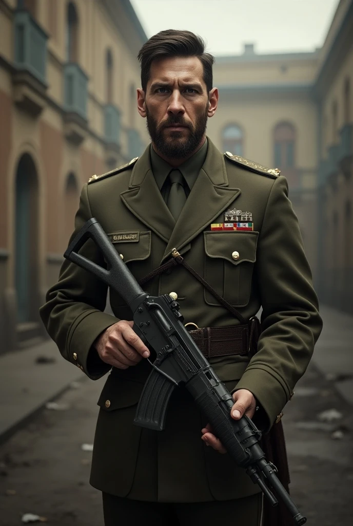 Photo of an SS officer with sideburns and dark skin