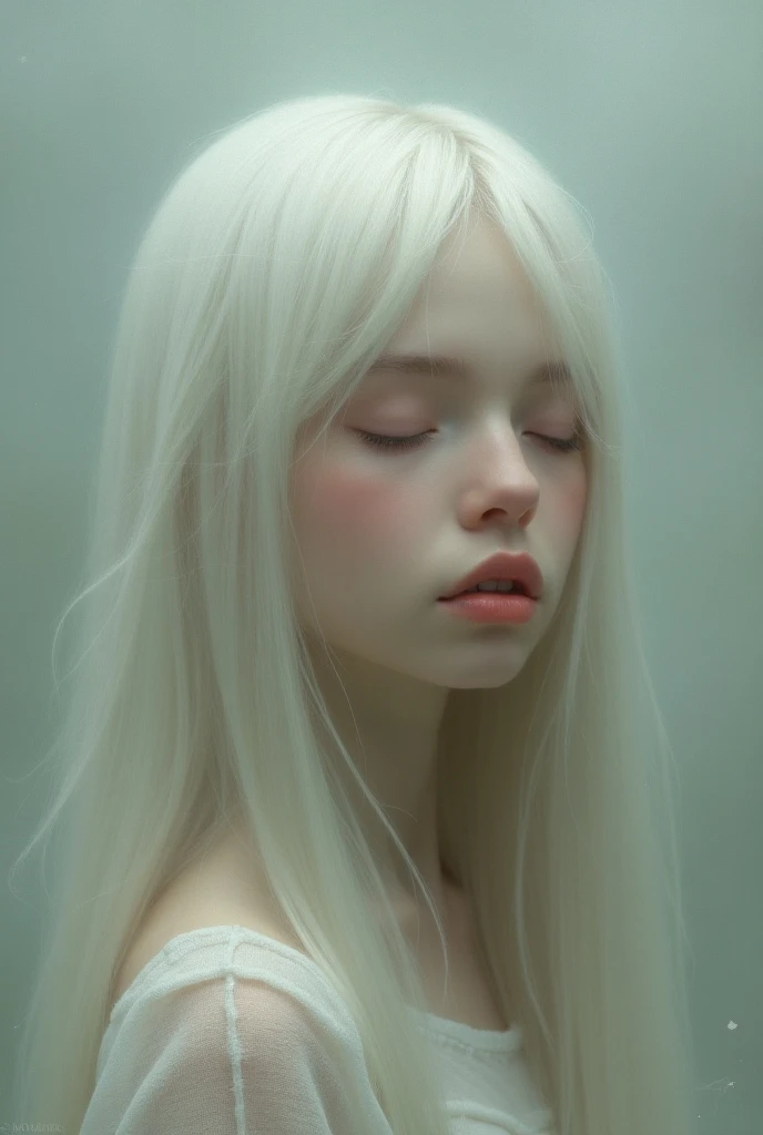 A beautiful girl, pale skin