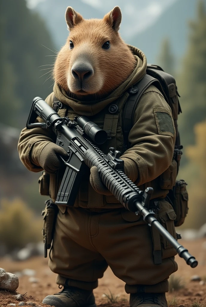 anthro, bear:2.4, seated in a trunk, chubby, (looking to viewer, malicious look:1.5, teeth, wearing military vest with ghillie suit covered with leaves and hood in a forest:1.4), ((dynamic pose)), strongman:1.7, (solo:2.8), male, flaccid penis:1.7, foreskin, saggy balls, super detailed, best art, 8k, vibrant, (by snowskau), by taran fiddler:1.8, by RedRusker:1.8, art stile, 3D, halfbody:1.2), masterpiece, best quality, half body:1.8, halfbody:1.8, low angle shot:1.3, wooden rifle