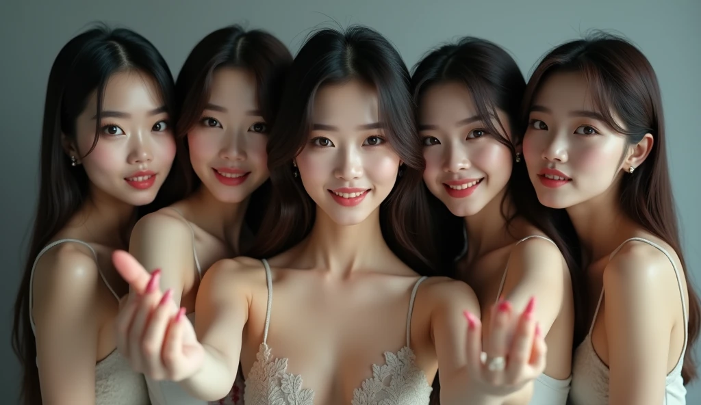 ((Completely naked:1.4))、35 year old busty young wife、20 year old thin breasted college girl、((Two Women:1.4))、Laughing happily、((Holding hands 1.2))、Hotel Rooms、Beautiful Skin、Sparkling Eyes、A gentle smile、cute、so beautiful、Ultra high definition、