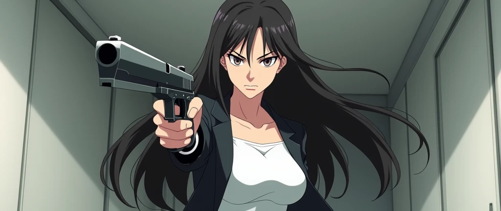 score up_9,source_anime,anime style,masterpiece,best quality,super detailed,super fine illustration,8k,Break beach,beautiful background,detailed background,Break holding watergun and set a target,detailed watergun,perfect watergun,Break black hair,sunglasses,black jacket,perfect hands,perfect fingers,perfect face,Break masterpiece,best quality,super detailed,super fine illustration,hyper realistic,ascy art,