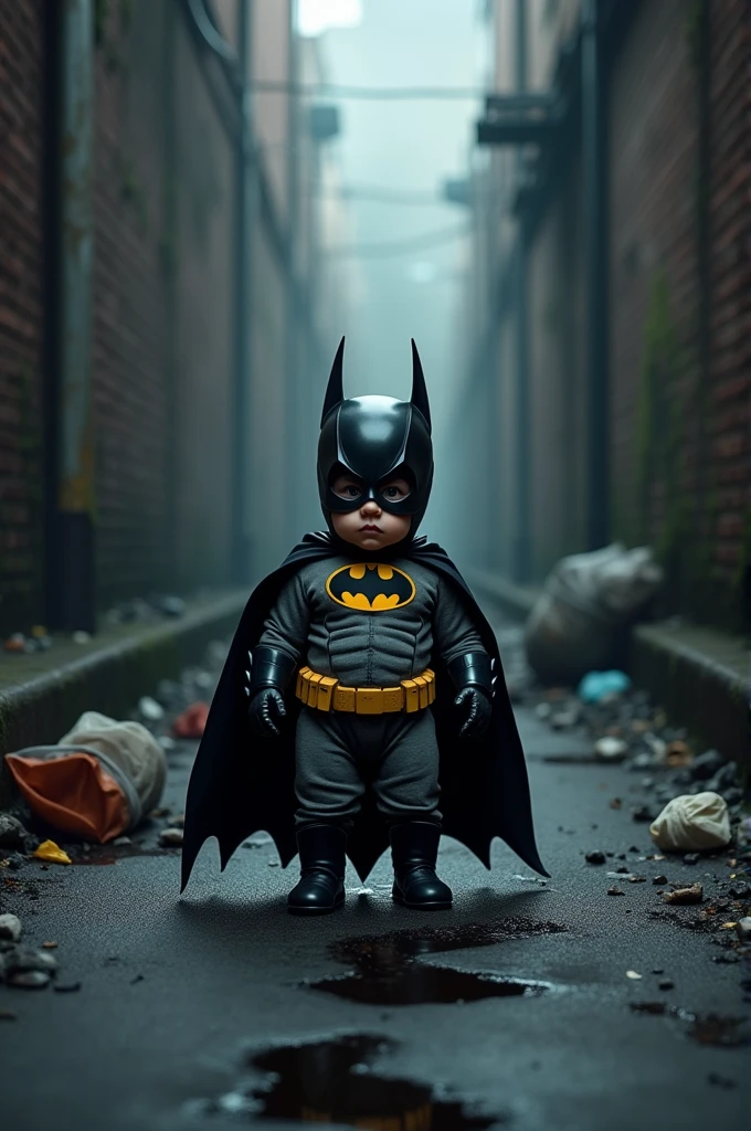 full body shot wide angled view, looking at the viewer, many little kids wearing batman costume, on the crowded street of Halloween, daylight, action pose, fully clothed costume,