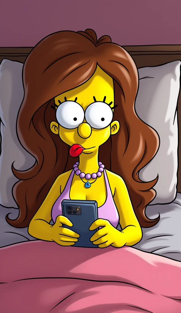 my pony equestria girl , flutter shy , HUGE titties , naked in bed , watching her phone