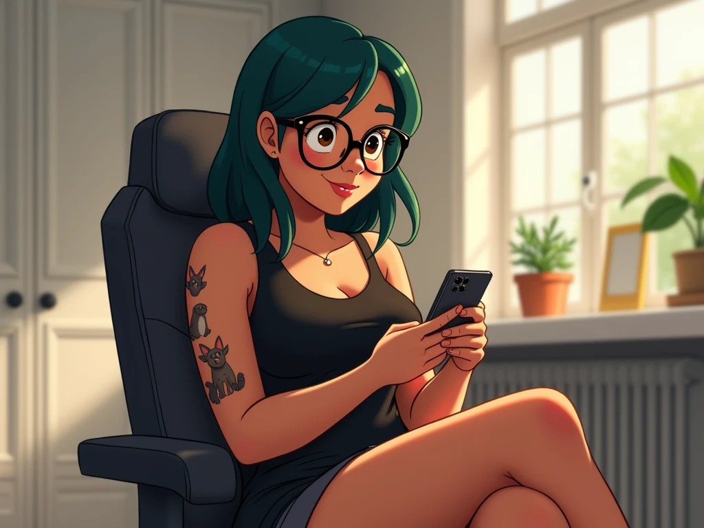 Kirlia , obra maestra mejor calidad, pokemon franquicia,pokemon, estilo de arte de misosouperstar,nsfw, falda, camisa rosada, gafas negras, pecas, dientes de nerd, sosteniendo videojuego, mejor calidad, fondo de parque, sentada en una banca, fondo de arco del triunfo,1girl,