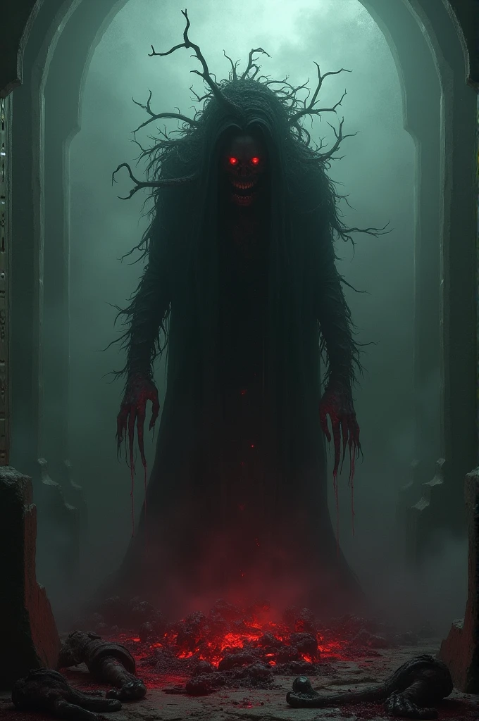Gothic horror setting creature gore