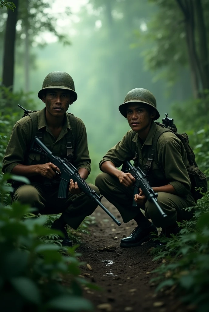 Japanese male soldiers being chased by crocodile, persecution, medo, fugindo, correndo no rio, crocodilo grande, realista, ultra realista, realismo, real, ultra detelhes, 4k,