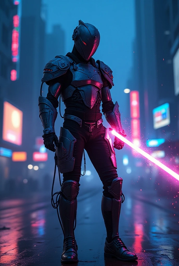 Cyberpunk Cyber Beat music cyborg man knight shockwave

