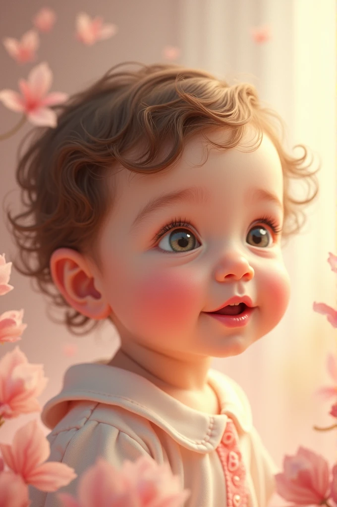 Human baby meets little Oliver, A baby of pure sweetness. Her brown hair forms a soft texture on her head, like a delicate caress. O macio, Pink skin is an irresistible invitation to touch, while blue eyes shine with an innocence that illuminates any room. The details on his face are little wonders: um nariz pequeno e arredondado, chubby cheeks that invite kisses and lips that curve into an angelic smile. Each eyelash, cada sardinha delicada, It is a brushstroke that composes the natural beauty of this little being. The delicate little hands, ainda inexplorado pelo mundo, segure o charme da descoberta, enquanto os pezinhos, prontos para dar os primeiros passos, are a testament to the exciting journey that is about to begin for this lovely brown hair, Blue-Eyed Baby. Intricate decoration, ortografia, Bordado suave leve, beautifully detailed sky, obra-prima, Very high resolution, alta qualidade, 10, (foto-hiper-realista:1.2), Fotos, Hirsutismo, Hirsutismo, Hipertricose,