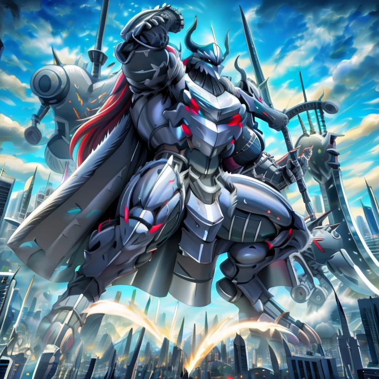 - demon lord dragon batzz
- masterpiece. official art. 8k. best quality. detailed full body. full body.

- dominating demon lord dragon batzz. demon lord dragon batzz is over 1000 meters long. focus GIANT mechanical Muscular demon lord dragon batzz is trampling the city. Looking down. macro. stomp. Low-angle perspective. emphasizing the immense size.

- smoke and flames rising from the destruction in the city)

- wearing a full-face helmet. high-tech bio-mecha armor. real texture material. whole body shines like metal. Wearing cyberpunk mecha. emphasizes the muscles. suit fully made of metal. intricate armor. Robotic suit. suit fully made of metal. cyborg. Powered exoskeleton with the same design as demon lord dragon batzz.

- Detailed head. Detailed Body. Detailed abs. gigantic muscles. HYPER MUSCLES. Gigachad Muscular. big muscle. pecs. triceps. traps. unusually developed muscular body. body full of huge muscles. showing off muscles. pectorales enormes. Exaggeratedly huge muscles. huge muscles. long legs.

-NJfurry. demon lord dragon batzz wears a long silver cloak.The claws are sharp. 5 toes.

- SILVER color hyper penis. hyper SILVER penis. big penis,

- melee weapon, weapon, armor, plate armor, sword, floating weapon, anthro, knight, clothing, helmet, detailed background, white fur, claws, dragon pauldron,

- Silver Samurai, full armor, cyborg, science fiction, combat helmet, 
- robot, mecha, holding, holding armor, holding weapon

- by null-ghost
- demon lord dragon batzz