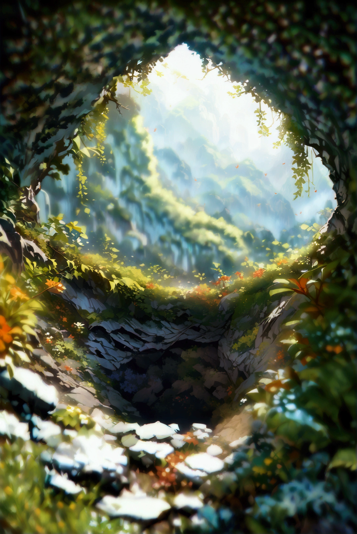真实感 shot of natural terrain with dug a hole, 封闭于培养皿中, Masterpiece , Ultra-high resolution, (真实感:1.4), Cinema lighting, extremely detaile, Surrealism, Complex design, exquisitedetails, Octane rendering