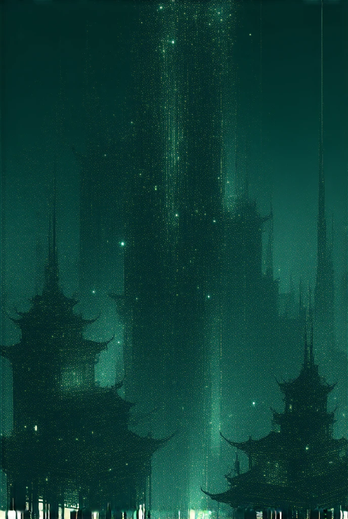 Cyberpunk city in science fiction s, Empty streets, the night, Chinese-style architecture, old segular, circuit boards, electrical wires, iintricate, The is very detailed, actual, hyper actual,  High Quality , The best , The is very detailed, insanely details, The is very detailed, Photoactual,  epic creation , Best, 32k --v 6