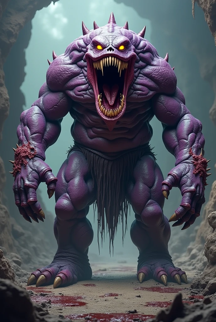 Expanded, showing off more of his muscular body,
Enhance his muscle structure. Add more muscles.