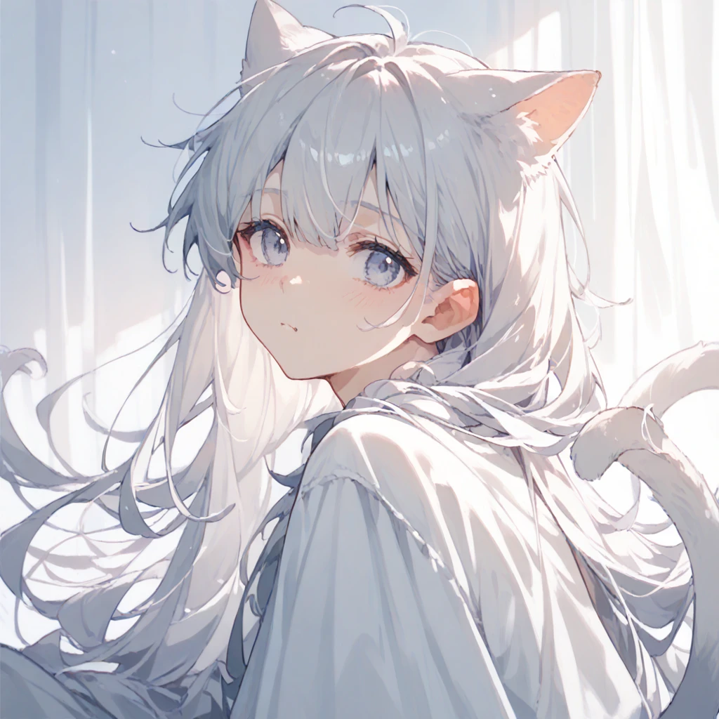 Nekomata
high resolution
solos
Beautiful young man
neutral
cute
white
white hair
gray hair
pure white hair
Long clothes
Sarecaceae
silvery eyes
2 cat tails
cat ear

