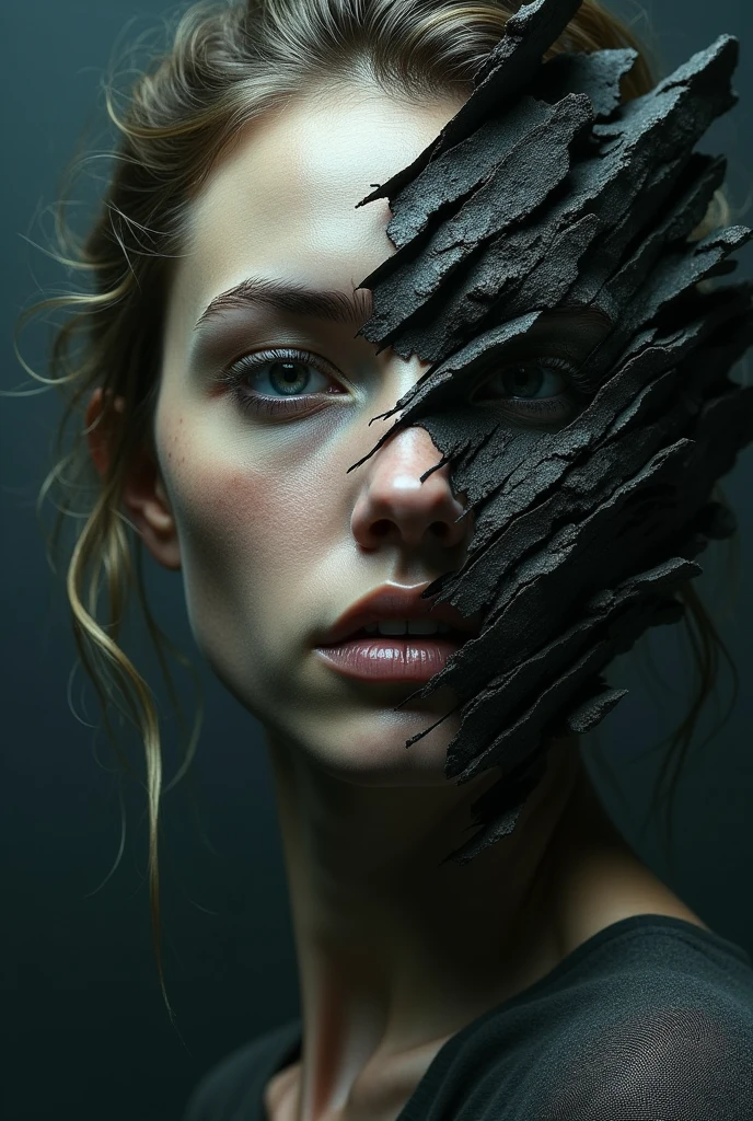 The masks of good and evil drip off、Wet my face