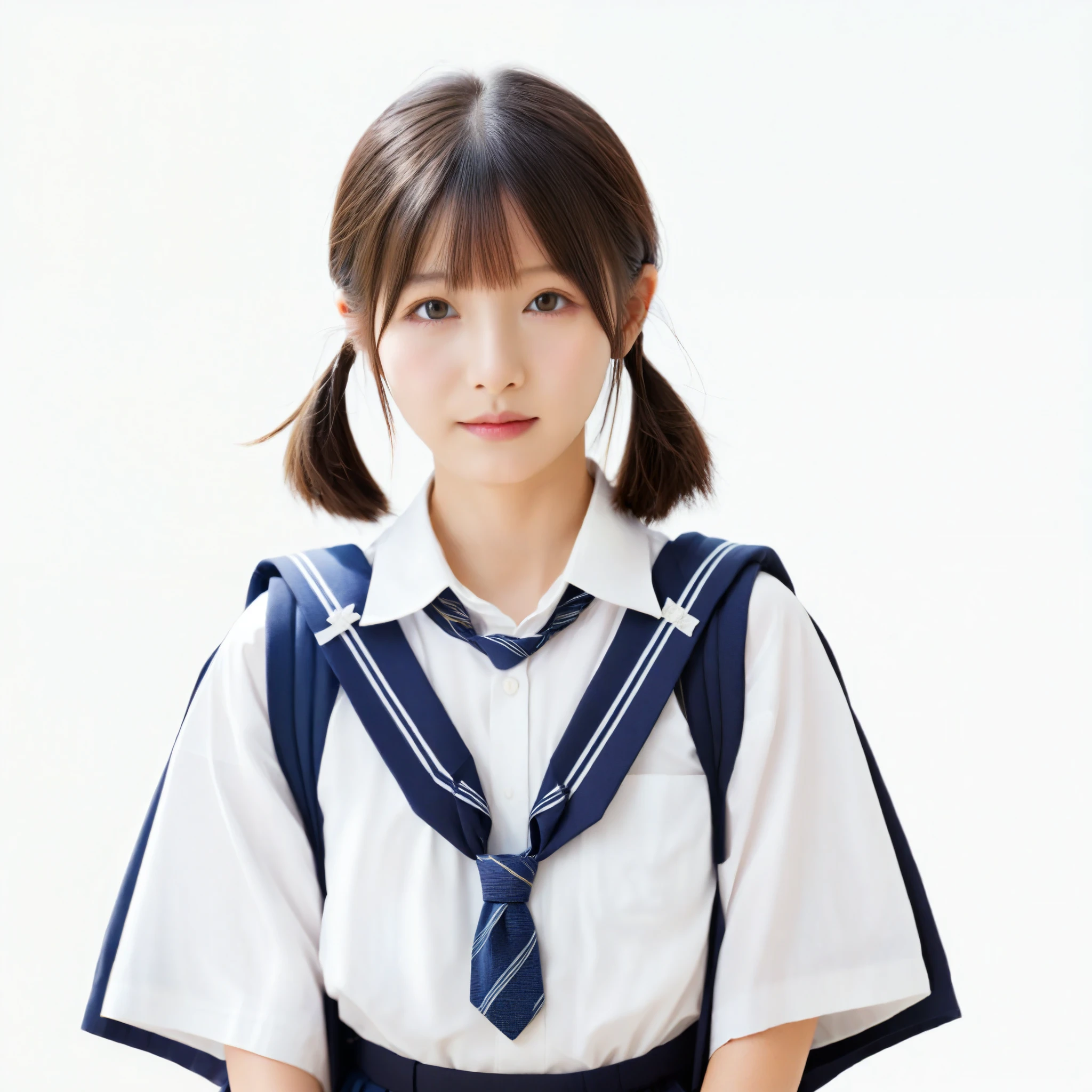 1girl,solo,japanese schoolgirl,portrait,white background