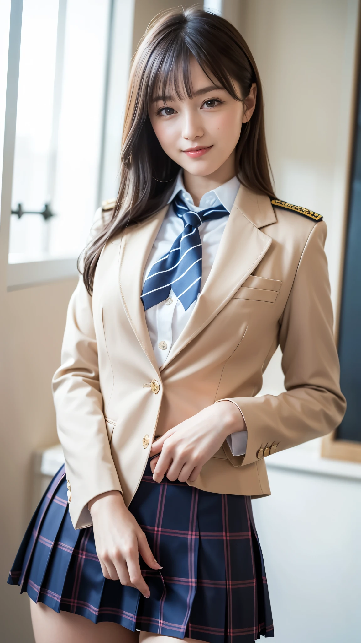 Araphedo Asian woman in tan suit and tie sitting on wooden floor, girl wearing school uniform, JK Uniform, wearing headmistress uniform, Japan school uniform, japanese girl school uniform, Seifuku, wearing japanese school uniform, Wearing school uniform, School Girl, Wearing a school uniform, Cute Schoolgirl, School uniform, a hyperrealistic schoolgirl, Realistic Schoolgirl